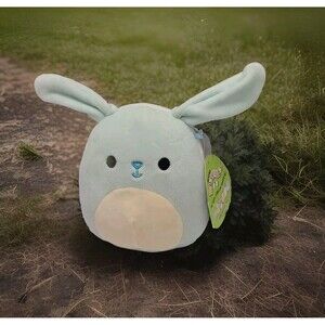 Squishmallows Buttons 5" Bunny NWT Easter/Spring Squad Light Blue Bunny HTF